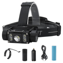 USB TYPE-C charging head mounted work light, strong magnetic suction function on the left