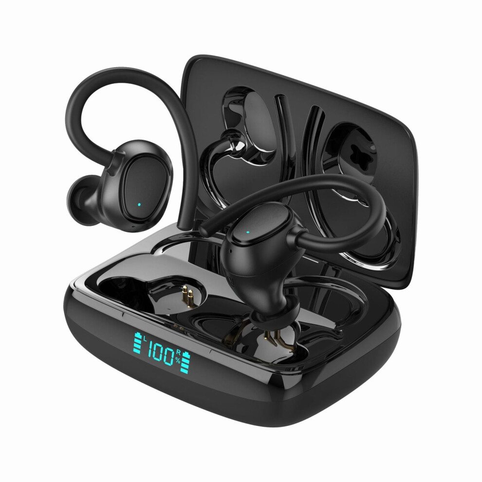 I21 Wireless Sport Earphone With Hook Led Display Hifi Sound Gaming Headphone Earhook Earbuds 9499224721319