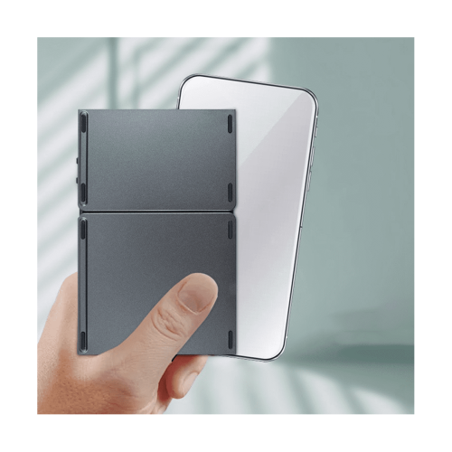 Portable Mini Three Folding Bluetooth Keyboard Wireless Foldable Touchpad Keypad for IOS,Android, Tablet Black 1