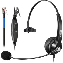 RJ9 Phone Headset with Noise Cancelling Mic & Mute Switch, Corded Telephone Headset for Cisco 8851 8845 8841