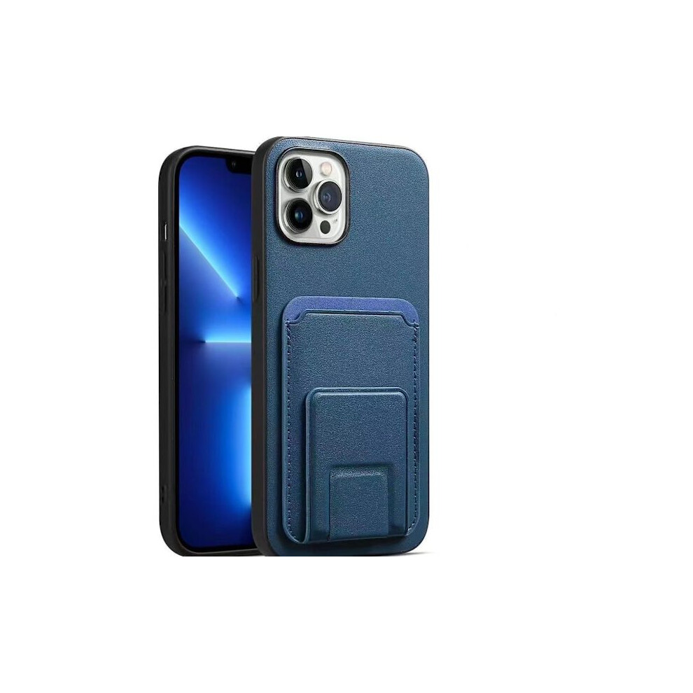Compatible With Iphone 14 Pro' Case With Stand Function And Card Slot Blue 9313598803368