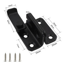 Free Punching Wardrobe Door Bolt Latch Drawer Lock Safety Stainless Steel
