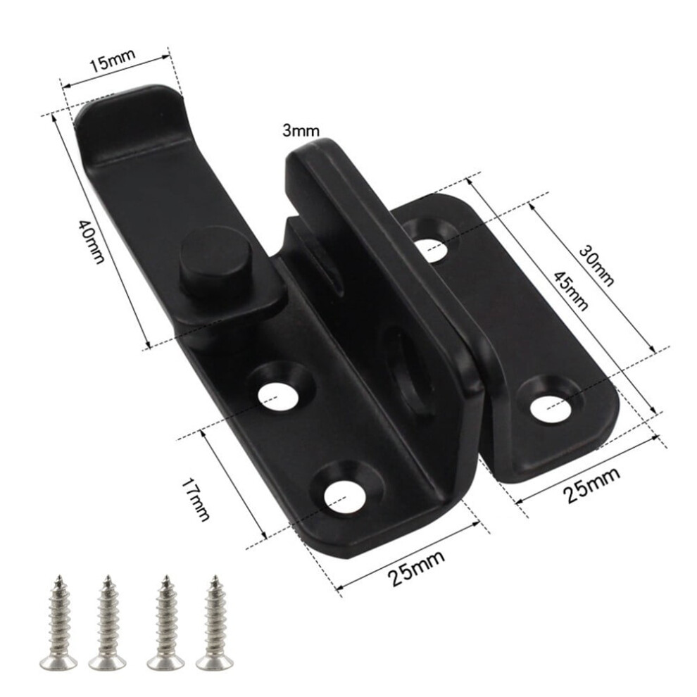 Free Punching Wardrobe Door Bolt Latch Drawer Lock Safety Stainless Steel 9313598803597