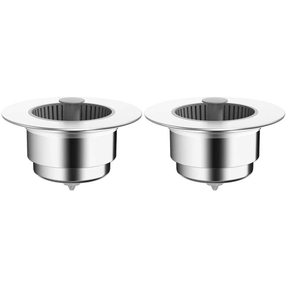 2Pcs Stainless Steel Sink Drainer Kitchen Sink Strainer Thickened Drain Strainer 9313598804679