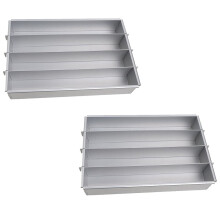 2Pcs Cake Mold Box Cutting Strip Mold Cooling Plate Aluminum Alloy Slitter Snowflake Cake Split Case Baking Accessories