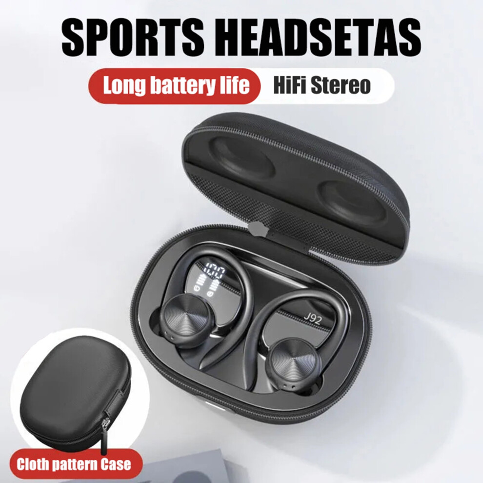 Susuchens J92 Wireless Earbuds, Hifi Noise Cancelling, Led Display, Bluetooth 5.0, Compatible With Iphone, Android, Black 9313598808240