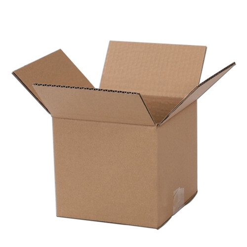 100 Corrugated Paper BoxesYellow, 4x4x4"