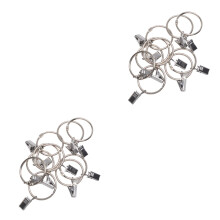 Eease 80 pcs 38mm Curtain Loop Clasp Stainless Steel Curtain Hanging Open Ring Clips Hook