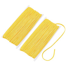 65 Yards 3mm Metallic Orange Polyester Braided Cord - Non-Stretch Tinsel Rope for Crafts, Trimming, Wrapping, DIY Gifts Compatible with Beading