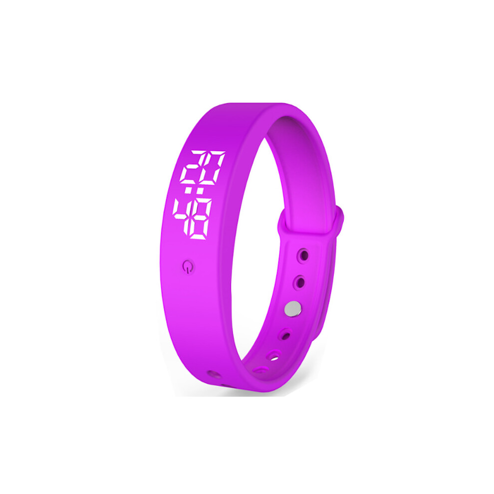 Purple Vibrating Reminder Clock - Rechargeable Vibration Alarm Silent Alarm Clock Measures Body Temperature Waterproof