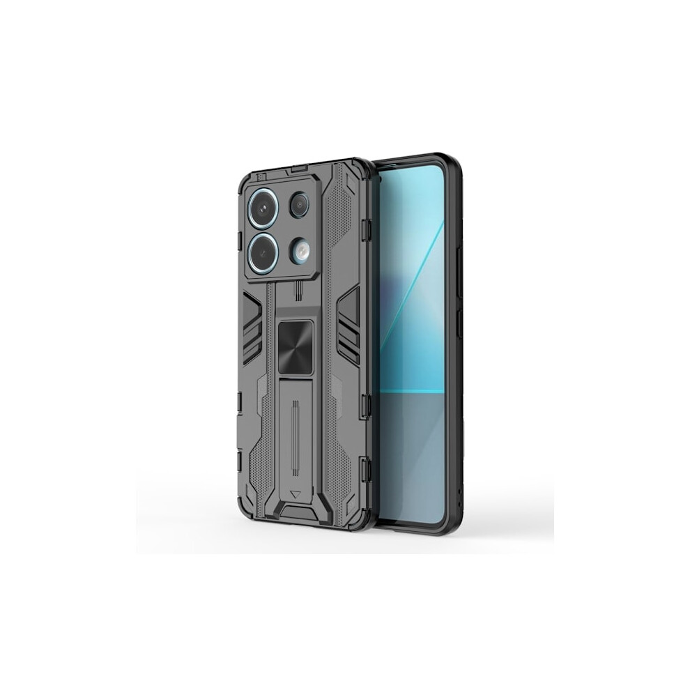 Shell Compatible With Xiaomi Redmi Note 13 Pro 5G Armor Hybrid Bibercas Shell - Black 9085618779419