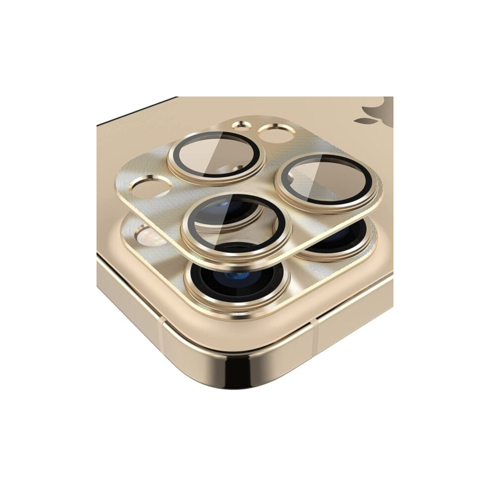 Enkay Compatible With Iphone 14 Pro / 14 Pro Max Lens Protector Aluminum Gold 9085618779396