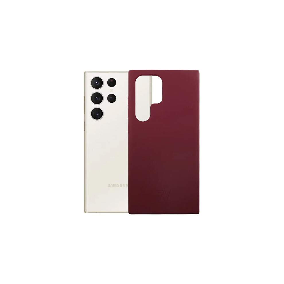 Compatible With Samsung Galaxy S23 Ultra Silicone Case Rvelon - Red 9085618779365