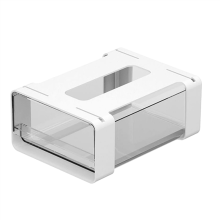 Paper Plate Holder, Under Cabinet Drawer Organizer, Plastic Storage Organizer for Kitchen Cabinet, Cabinet Accessories-B