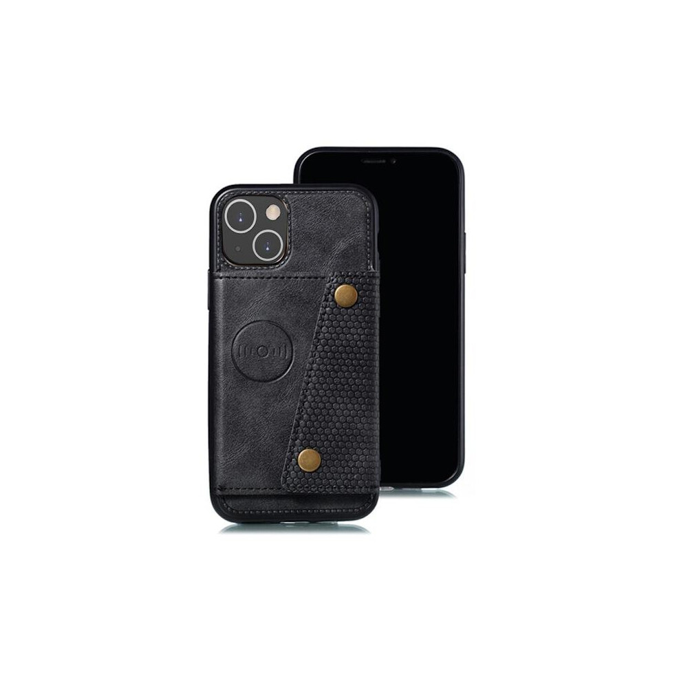 Compatible With Iphone 13 Mini - Well-Designed Smooth Case With Card Holder Black 9085618779464