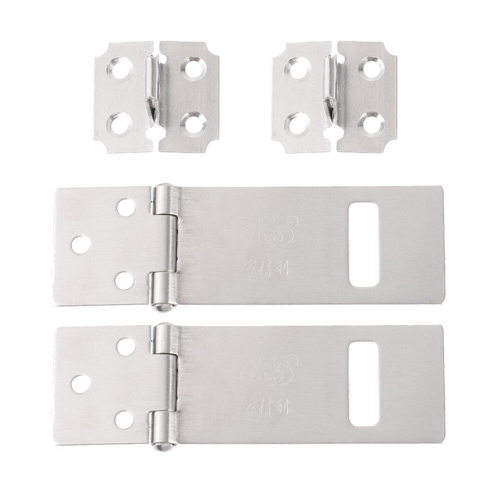 2 Sets Anti-Theft Safety Latch Door Hasp Latch Stainless Steel Security Hasp 9085618779761