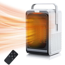 Portable Ceramic Heater with Thermostat, Quiet Electric Fan Heater for Indoor Home Use, Fast Heating Air Heater for Room Winter
