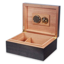 Cigar Humidor with Accurate Glass Hygrometer, Aromatic Cedar Lining, Travel Storage Box