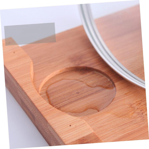 Foldable Bamboo Pot Lid Holder and Organizer Rack for Kitchen Storage, Easy to Clean 2