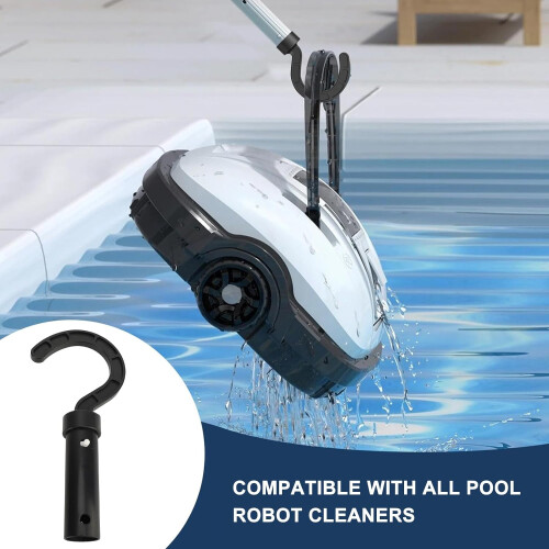 Universal Pool Cleaner Hook for Telescopic Poles, ABS Robotic Vacuum Retrieval Accessory 2