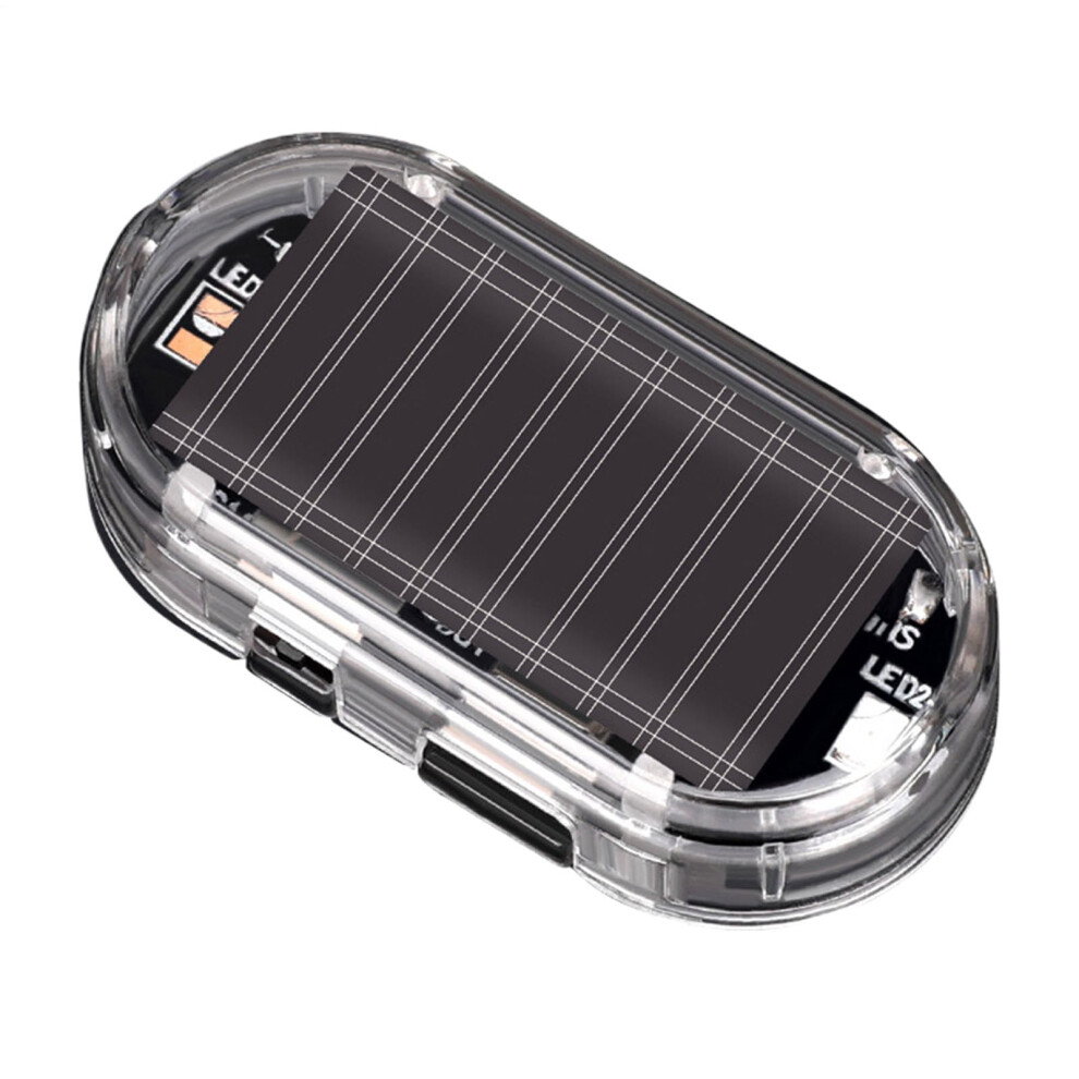 Solar Car Alarm With And Flashing Led, Solar Powe Antitheft Security For Vehicle Light/Red/Blue 9113335451841