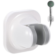 Adhesive Shower Head Holder No Drill Wall Mount Adjustable for RV Bathroom Universal White