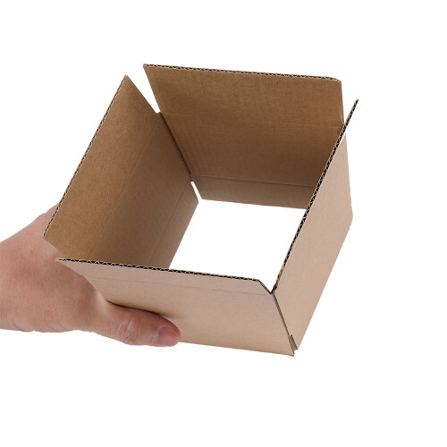100 Corrugated Paper BoxesYellow, 4x4x4" 2