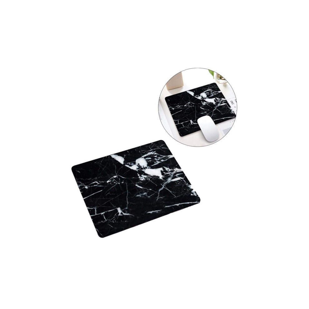 Soft Mouse Pad With Print Marble 21X26cm Black 9058772073679
