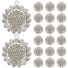 Resin Jewelry Making Kit - 20pcs Sunflower Pendant Trays