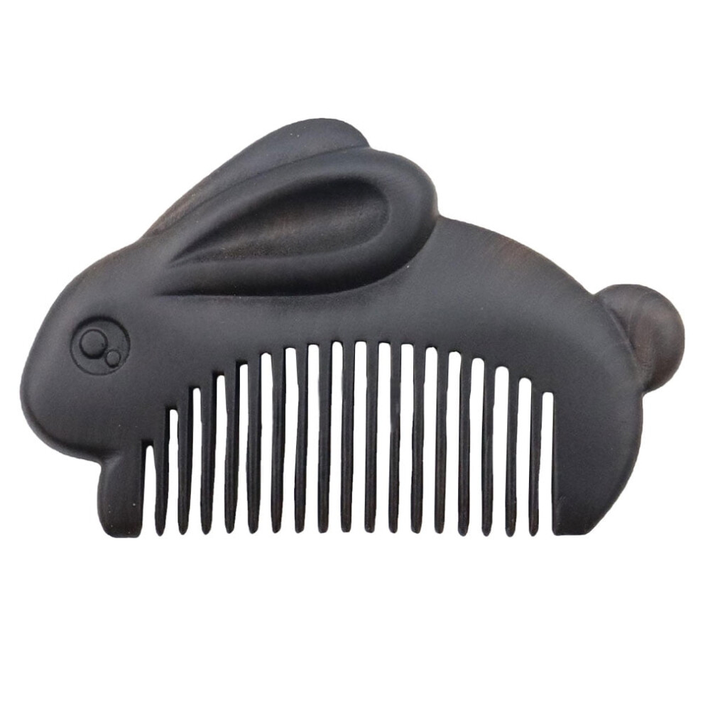 Unisex Portable Wooden Rabbit Hair Comb Massage Scalp Easter Bunny Wood Comb
