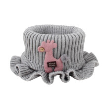 Splozh Kids Scarf for Girls Scarf Toddler Solid Color Cute and Fun Knitted Wool Cartoon Warm Neck Scarf Grey,One Size
