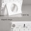 8218 Thin and Light Magnetic Wall Mounted LCD Temperature Electronic Digital Clock (White) 6