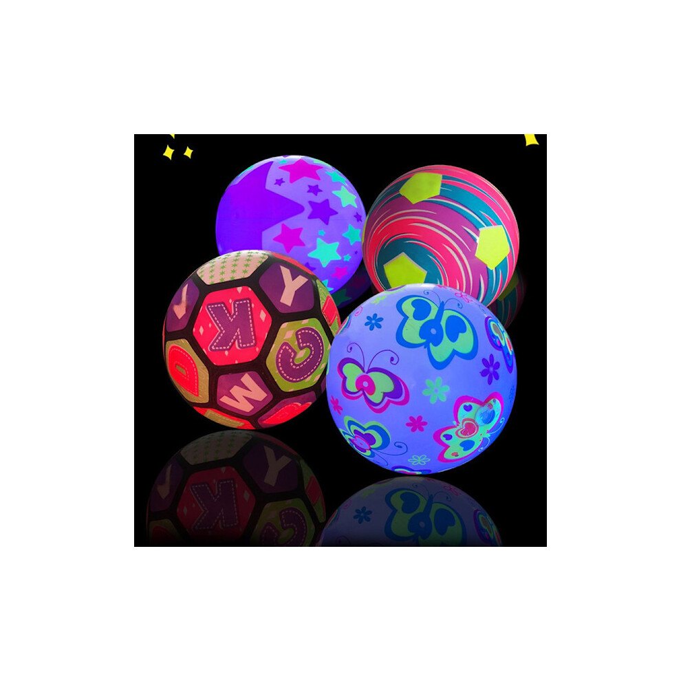 2 pcs Luminous Balls Flashing Toy Throwing Bouncing Balls Inflatable Toys