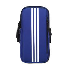 ADVEN Zipper Closure Mobile Phone Arm Bag Hiking Running Adjustable Storage Pouch Fitness Workout Cellphone Oxford Cloth Holder Blue