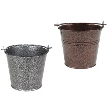Mini Chip Bucket 2 Pcs Container Storage Barrel Stainless Steel Home Accents Decor House Decorations for