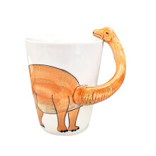 XIUH Clearance Sale! Home Textile Thai hand-painted three-dimensional animal Mug ceramic coffee cup boyfriend birt (D)