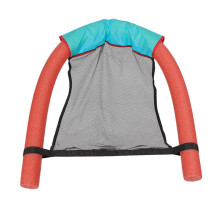 Floating Pool Chair Foldable Mesh Seat for Adults, Fits Standard Noodles, Red Durable Design