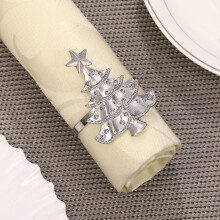 1Pcs Christmas Tree Napkin Rings – Elegant, Durable Metal – Perfect for Holiday Table Decor & Celebrations