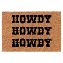 Welcome Doormat Coco Coir Door Mat Howdy Howdy Howdy (24" x 16")