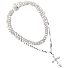 1 Set Layered Statement Pendant Necklace Layered Chain Necklace for Men