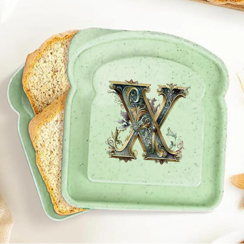 DEKAXID Customizable Toast Keeper With Lid - Fresh Bread Storage Box 26 Letters Available