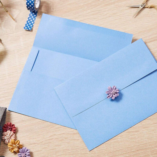 96-Pack A7 Envelopes, Party Invite Envelope, Light Blue, 5.25 x 7.25 inches 2
