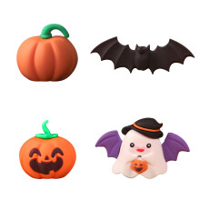 Winysin Halloween Soft Glue Cute Funny Bat Cake Decoration Ornament Baking Holiday Cake Plugin Halloween Cake Decorations