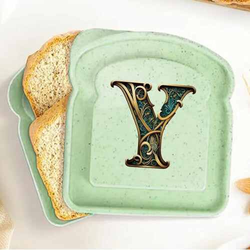 DEKAXID Customizable Toast Keeper With Lid - Fresh Bread Storage Box 26 Letters Available 2