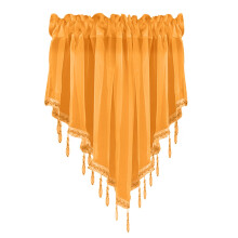 Yuseik Clearance Ginger Yellow Curtain Screen Triangle Valance Kitchen Curtain (5124In) F F, Polyester Curtains, (1Pc Curtain)