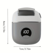 USB Rechargeable Electric Foot Exfoliation Machine with LED Display, 500mAh Battery, 3 Quartz Sand Heads, Portable Pedicure Tool