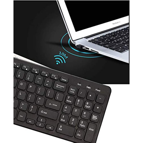 LINLIN Wireless Keyboard and Mouse Set,2.4G Cordless Numeric Keyboard Mouse Combo with Nano USB Receiver for Computer Desktop PC Windows XP/7/8 2