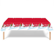 Easygou Back to School Savings! Feltree Christmas Tablecloths, Disposable Tablecloth PVC Christmas Print Tablecloth Table Party Decor, 54x108in