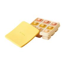 Fankiway Ice Lattice Cube Molds, Food Grade Multi-cell Soft Ice Tray with Cover, compatible with baby food storage