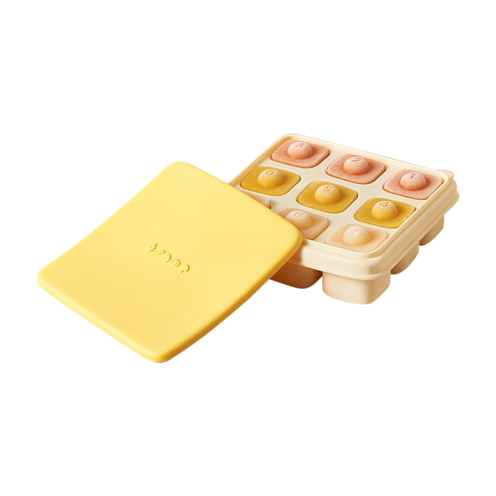 Fankiway Ice Lattice Cube Molds, Food Grade Multi-cell Soft Ice Tray with Cover, compatible with baby food storage